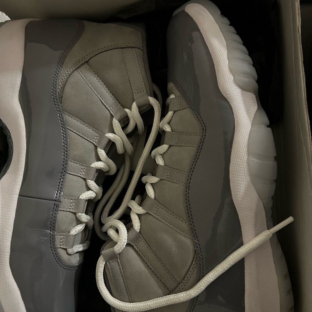 Jordan Gray and White Sneakers